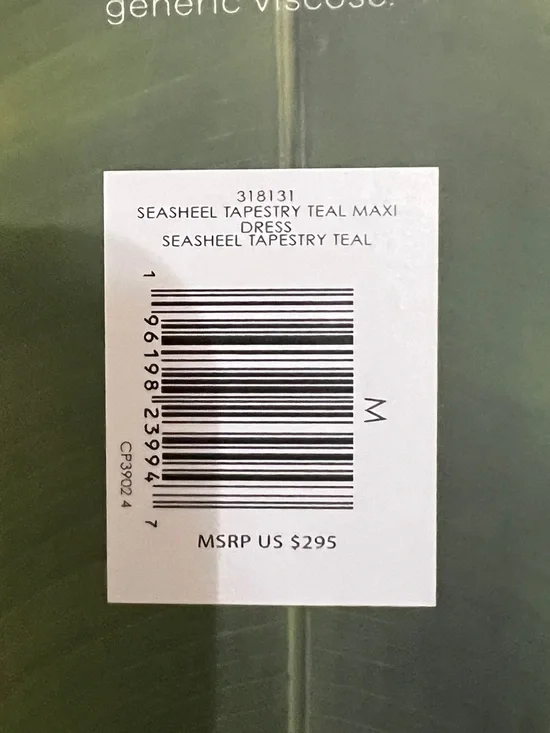 NWT Farm Rio Medium Seashell Floral Teal Boho Flowy Tapestry Maxi Light Dress - Picture 6 of 15